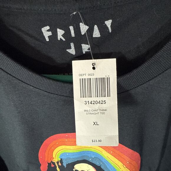 Unisex Size XL Can’t Even Think Straight T-shirt Skeleton & Rainbow ii - Picture 4 of 5